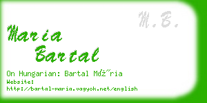 maria bartal business card